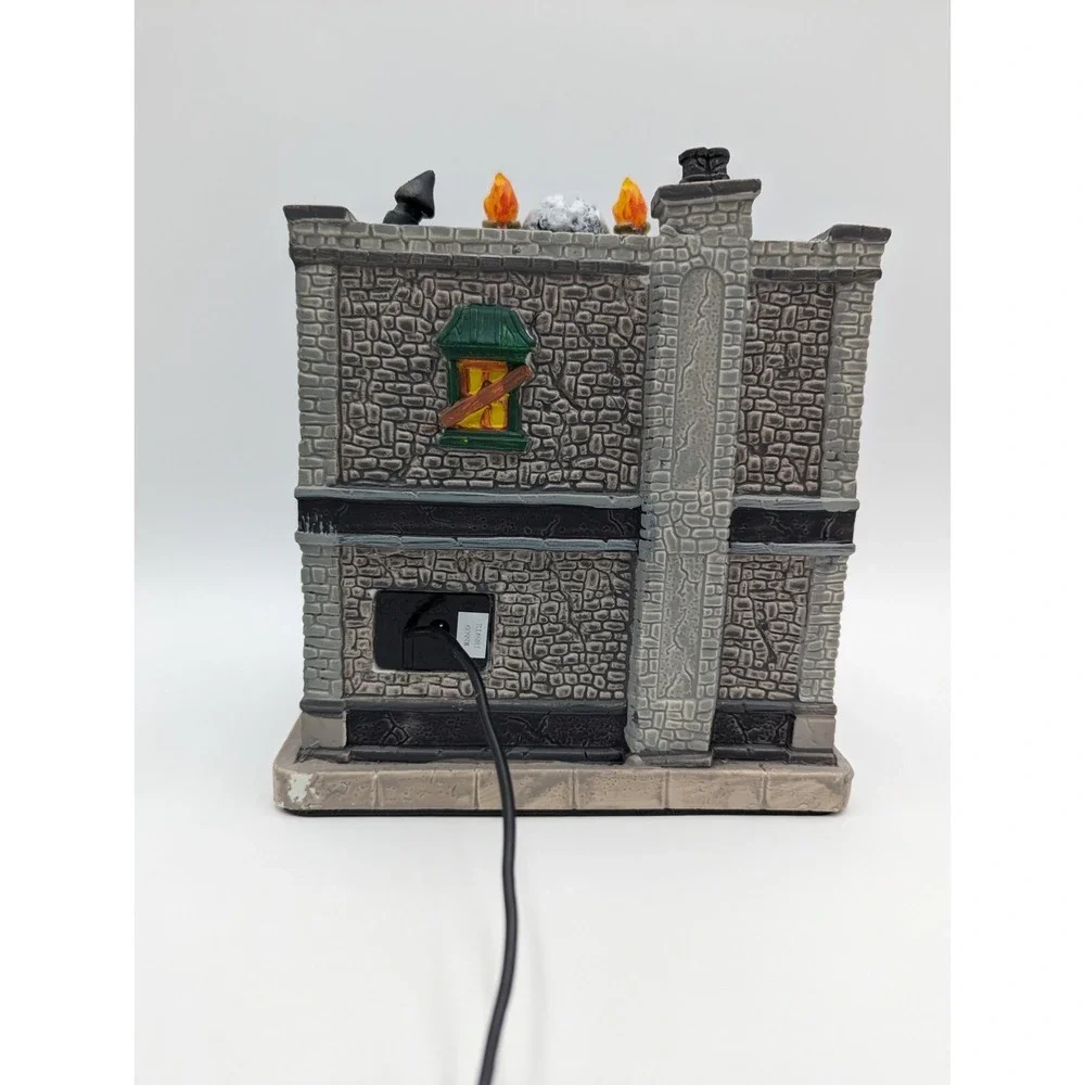 Lemax Spooky Town BROKEN SKULL BAR Halloween Skeleton Bones Lights & Sound